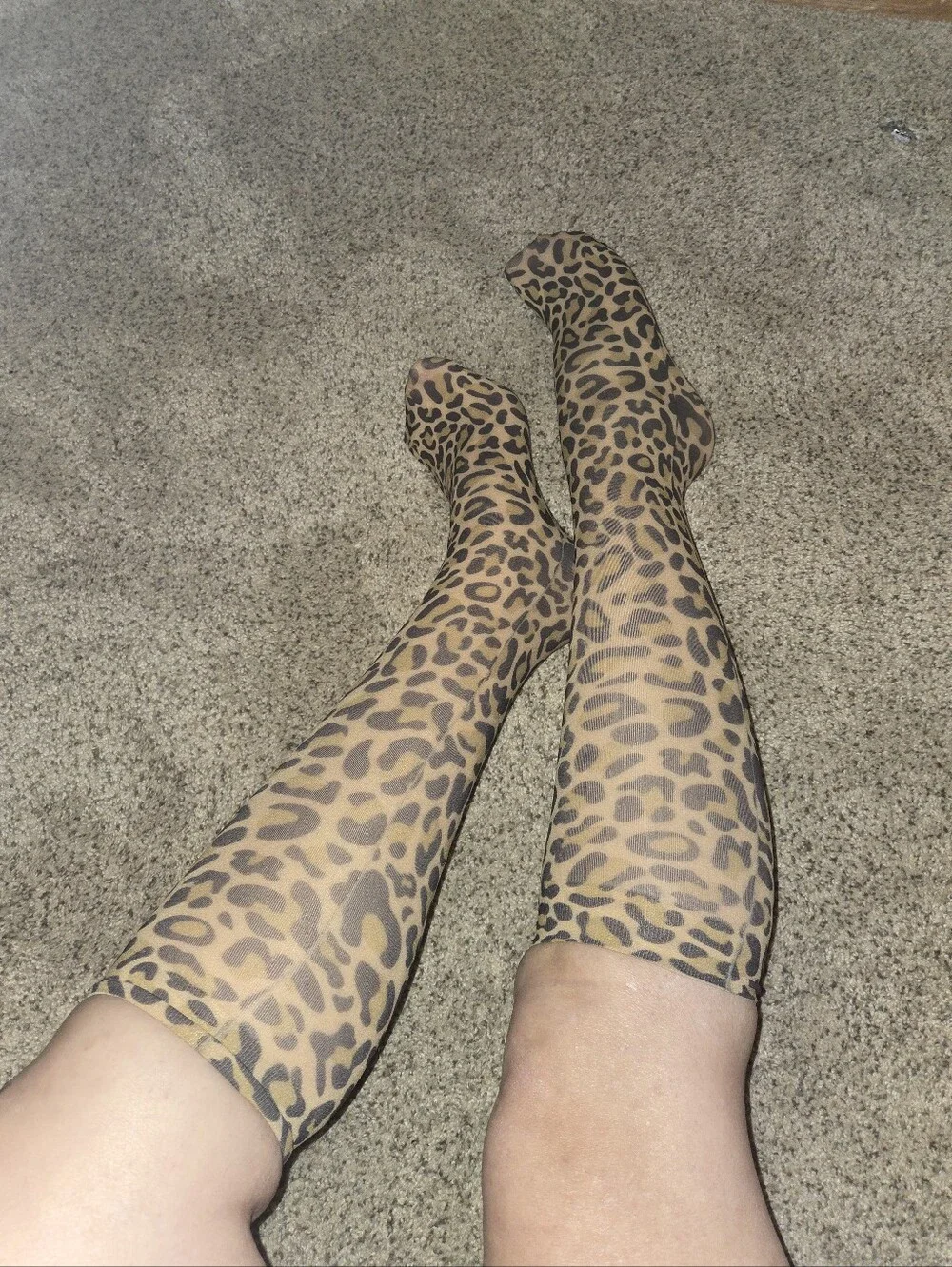 Women's Leopard Print Sheer Nylon Socks - Pantyhose Socks